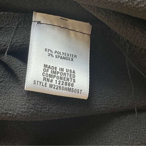 chenault Black tunic top grommet detail at neckline and flared sleeves Size 2x - Picture 9 of 9